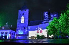 Videoprojektion im Schloss Spiez